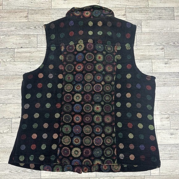 Christopher & Banks | Funky Multicolor Circles Print Vest | Large - Picture 2 of 12